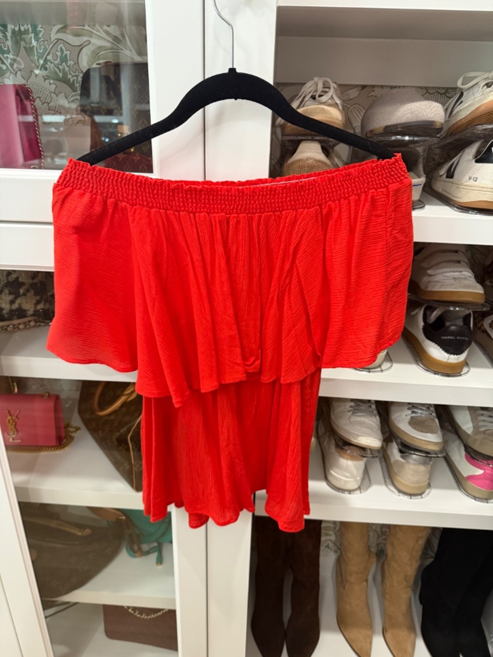 Show Me Your Mumu Bungalow Top in Red Hot Chili Pepper Cloud